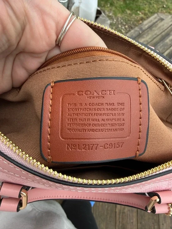 Coach Powder Pink Rowan Satchel Bag - Picture 3 of 6